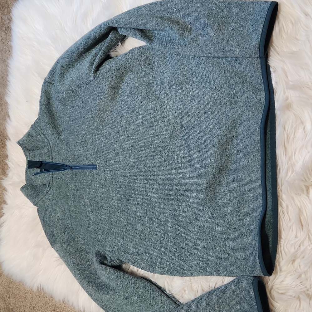 Men's J Crew half zip fleece pullover- medium